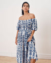 Andrea Linen Blend Dress - Rococo Beach Print | Plus Size & Straight Size Women's Fashion | Universal Standard