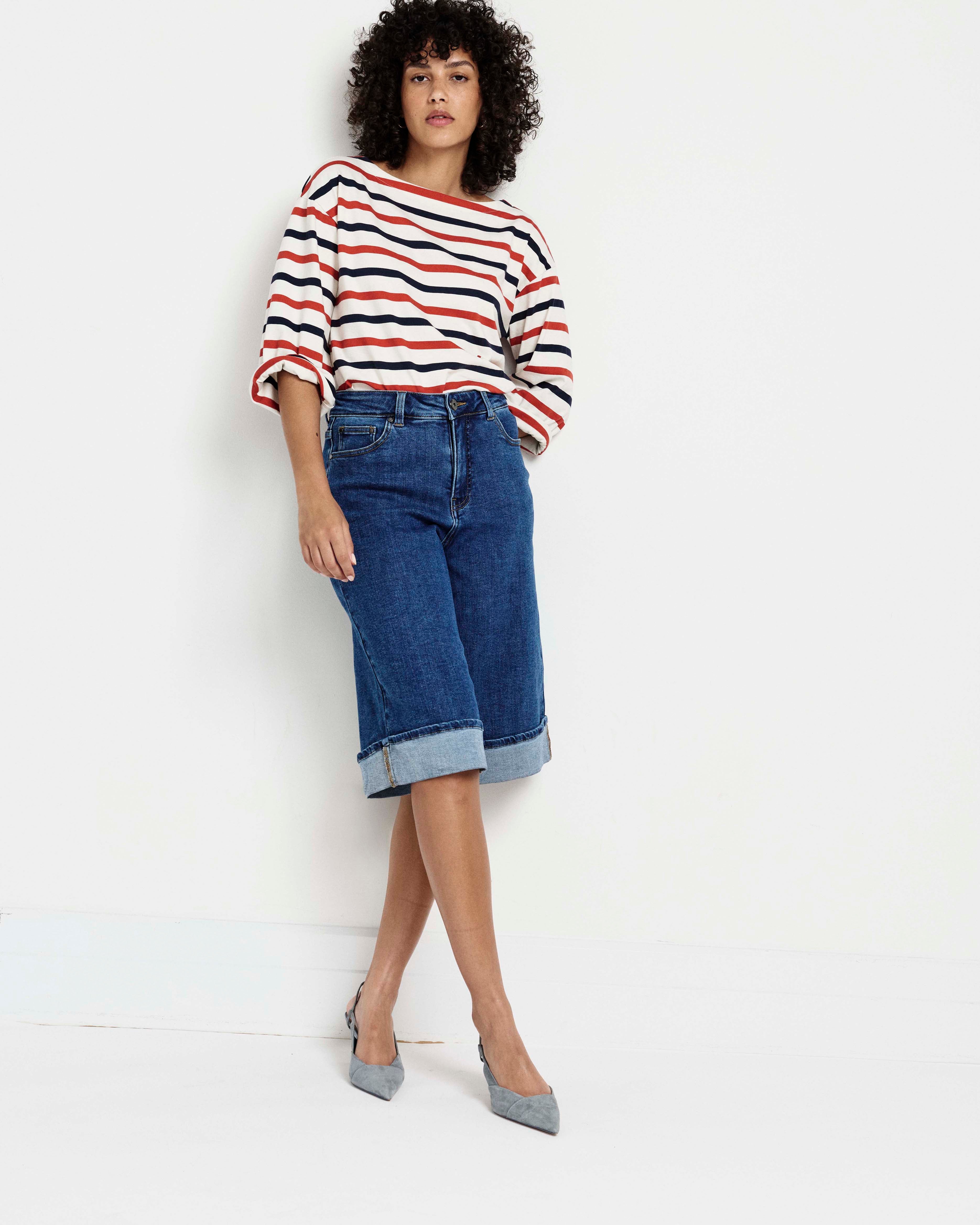 Briony Below the Knee Denim Shorts - Union City Blue | Plus Size & Straight Size Women's Fashion | Universal Standard
