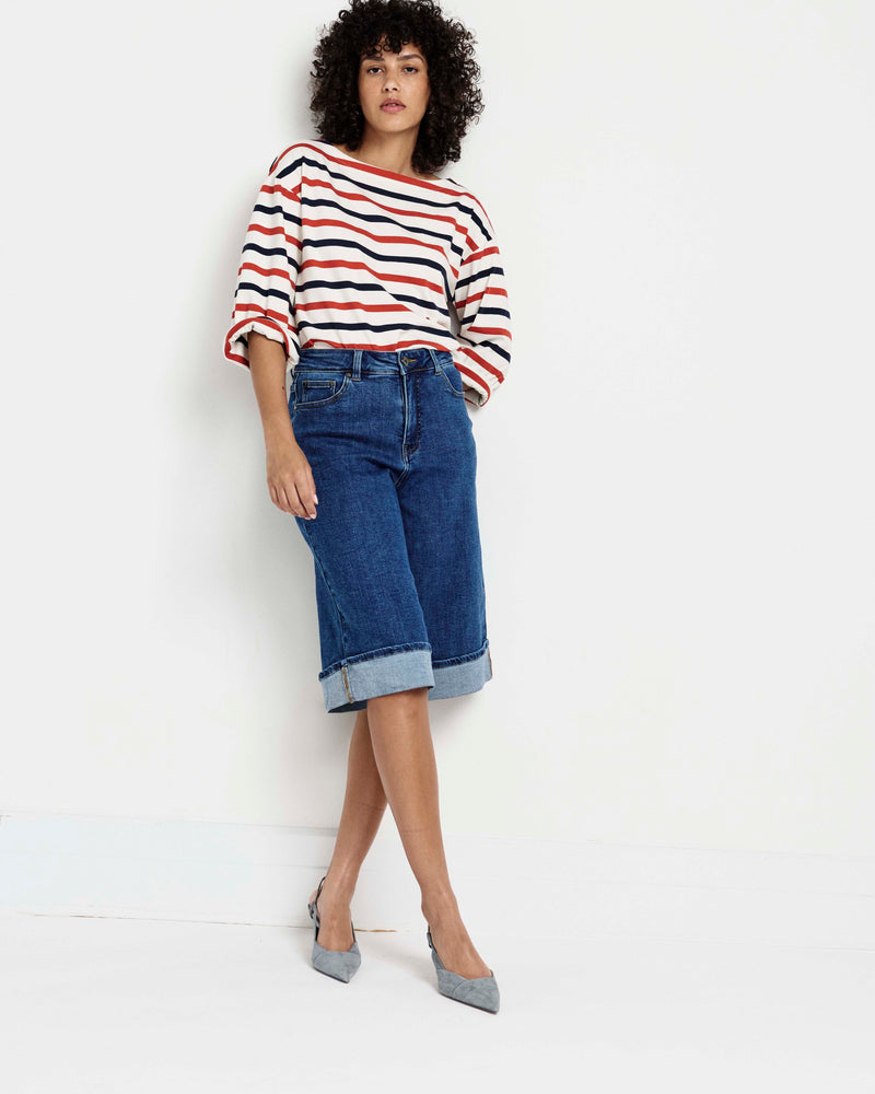 Briony Below the Knee Denim Shorts - Union City Blue | Plus Size & Straight Size Women's Fashion | Universal Standard