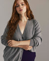 Savvy Fine Knit V-Neck Cardigan - Barcarolle Gray | Plus Size & Straight Size Women's Fashion | Universal Standard
