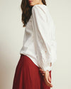 Frances Embroidered Linen Blouse - White | Plus Size & Straight Size Women's Fashion | Universal Standard