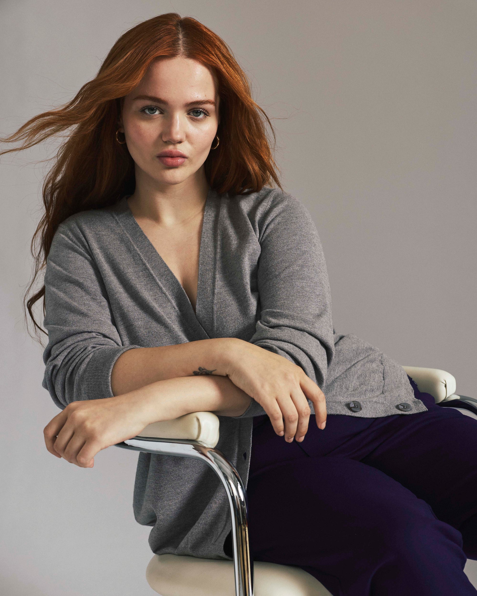 Savvy Fine Knit V-Neck Cardigan - Barcarolle Gray | Plus Size & Straight Size Women's Fashion | Universal Standard