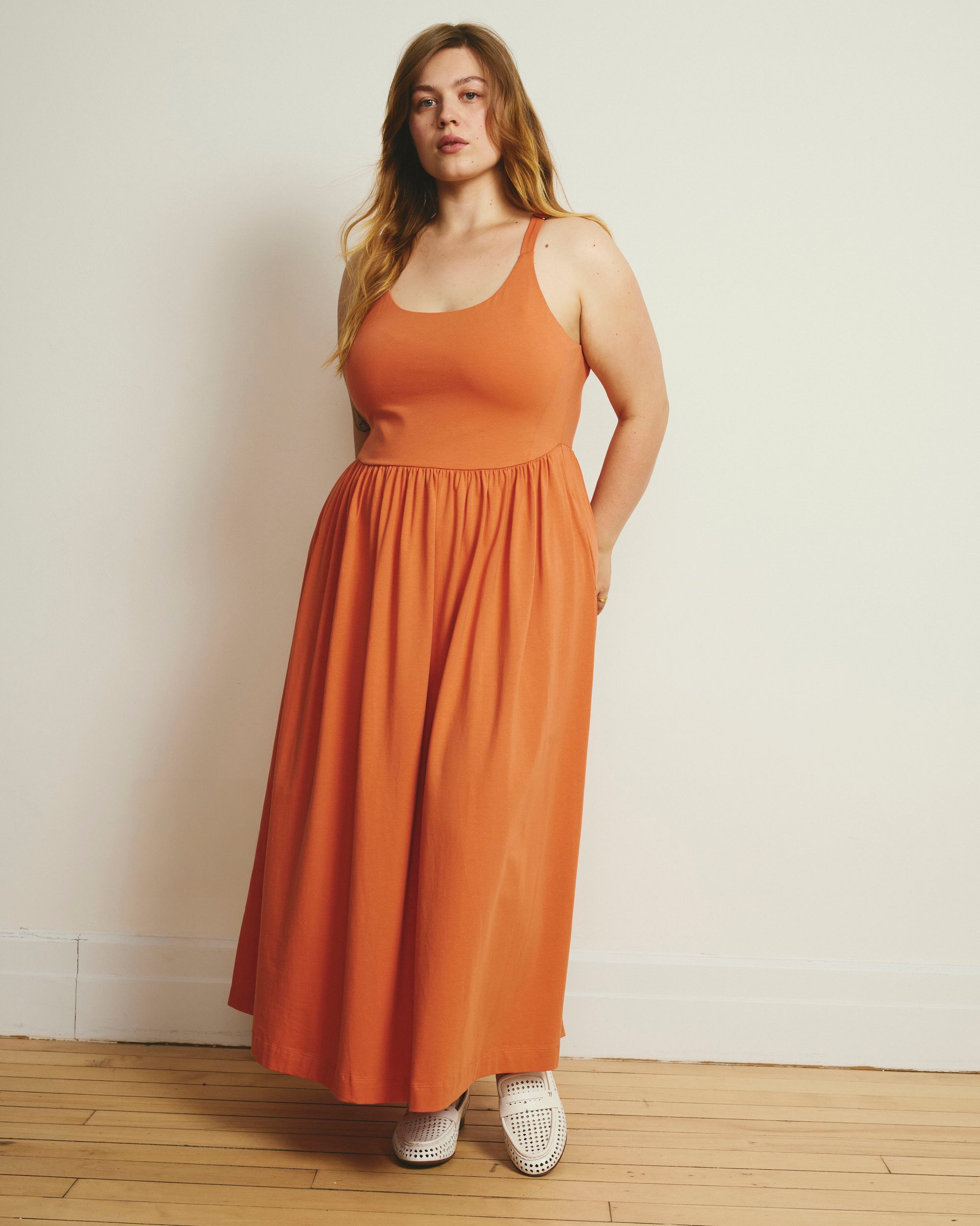 Cayo Cami Dress - Italian Orange | Plus Size & Straight Size Women's Fashion | Universal Standard
