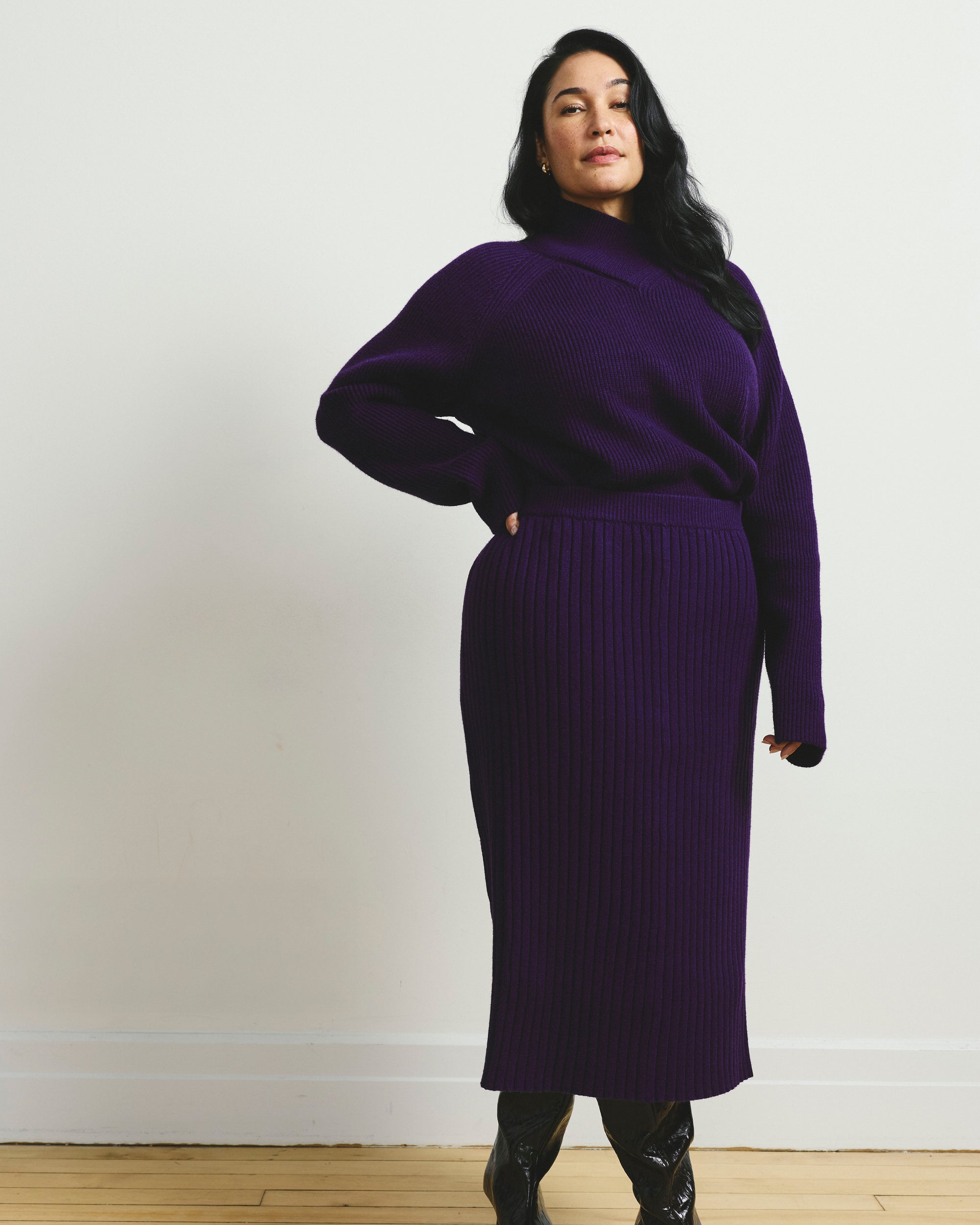 Arly Wrap Neck Sweater - Supernova