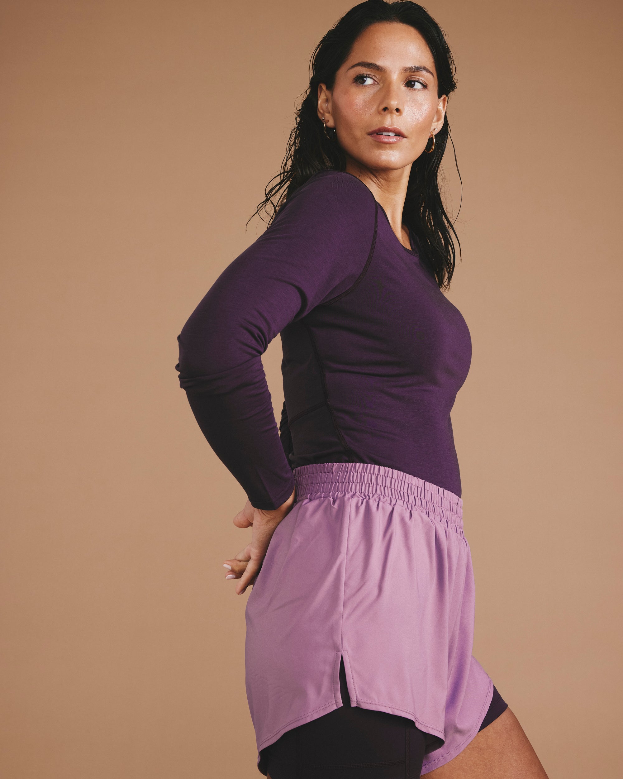 Rebel Active Shorts - Purple/Purple Jewel | Plus Size & Straight Size Women's Fashion | Universal Standard