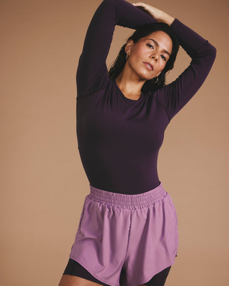 Mia Long Sleeve Movement Tee - Purple Jewel | Plus Size & Straight Size Women's Fashion | Universal Standard