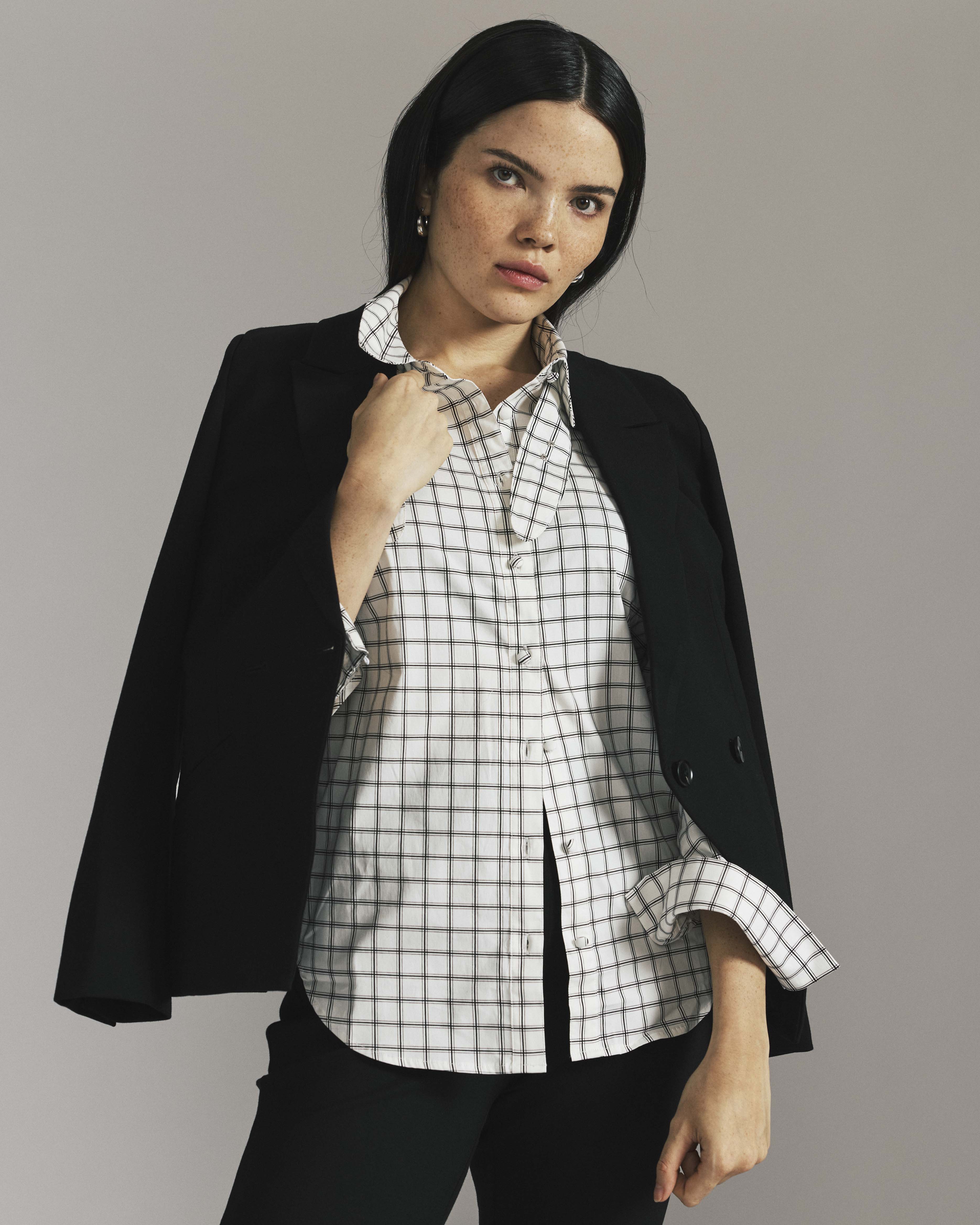Bianca Double Breasted Ponte Blazer - Black