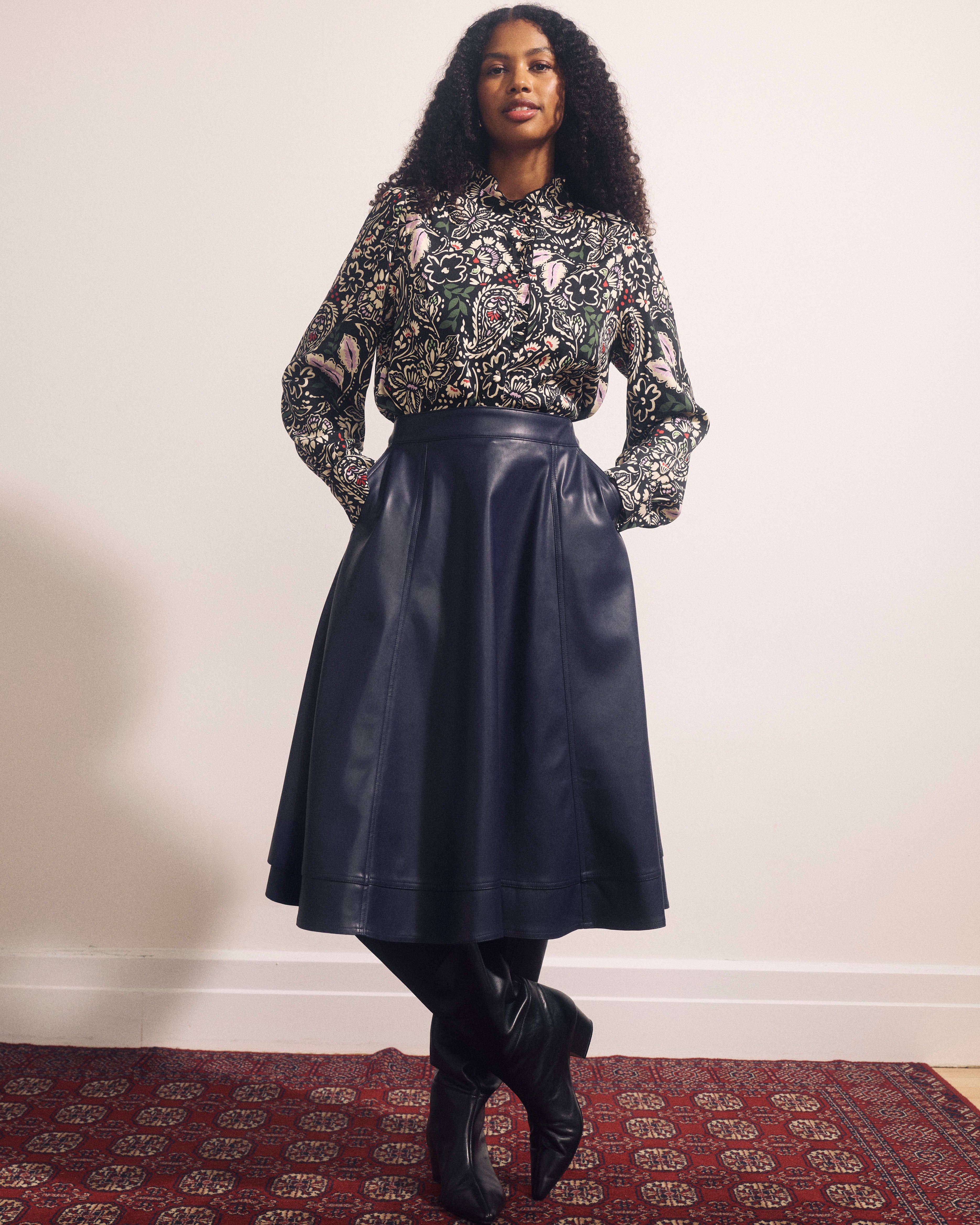 Charlotte Faux Leather Skirt - Supernova