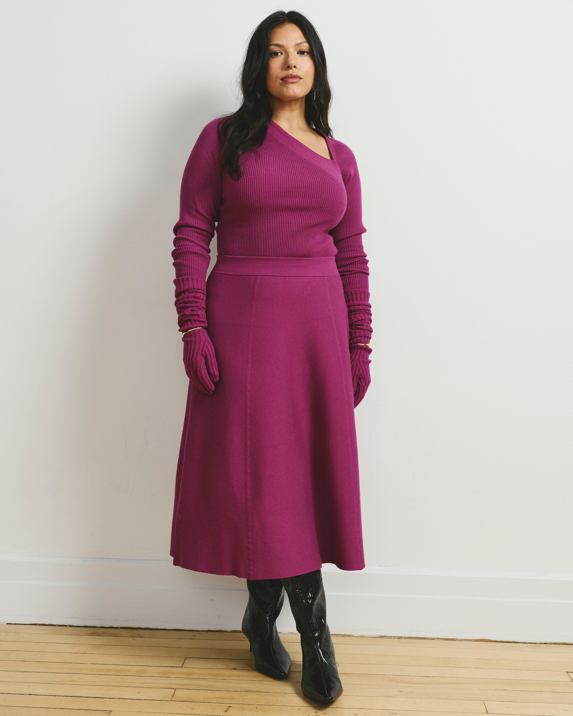 Leonora Sweater Skirt - Rothko Purple