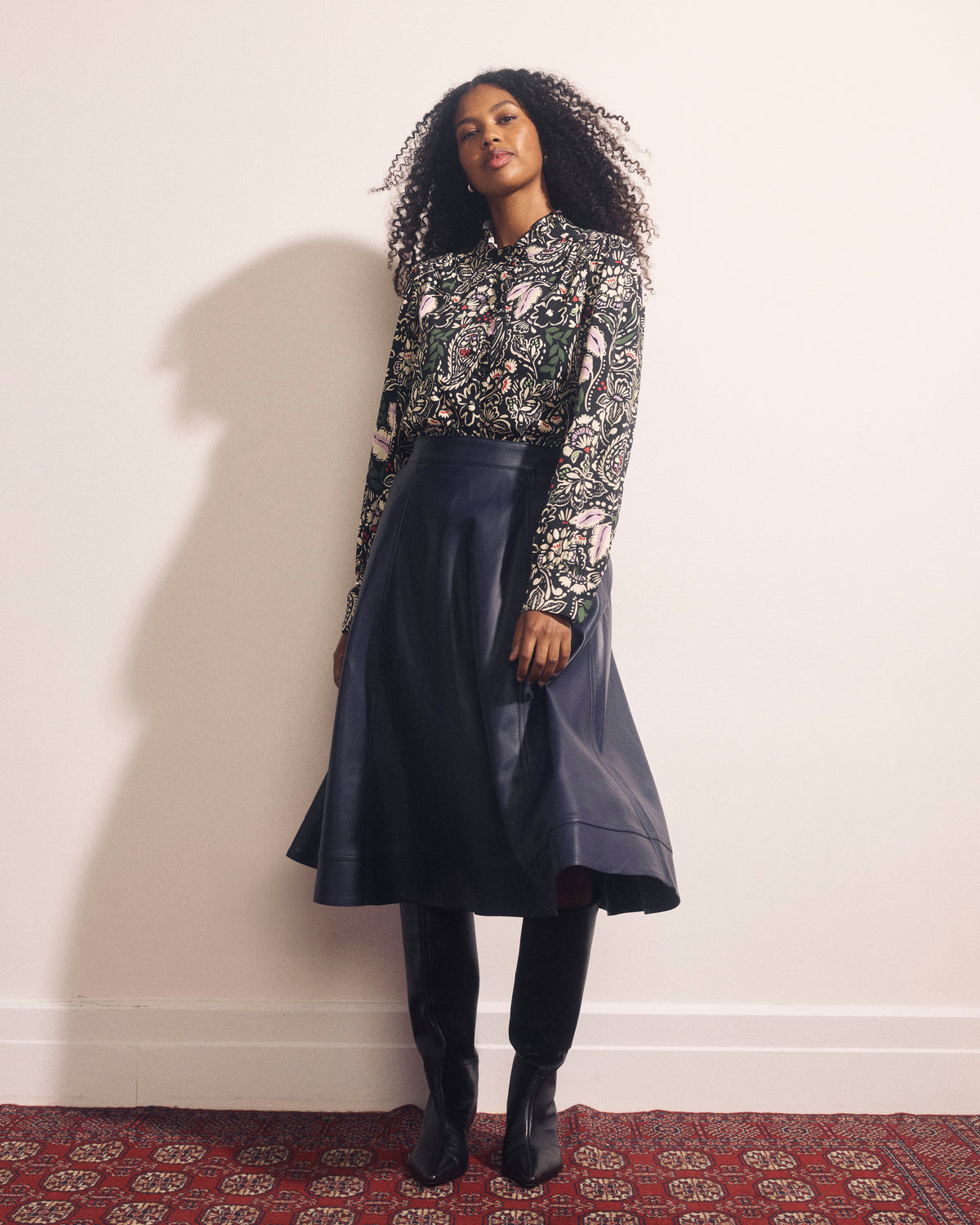 Charlotte Faux Leather Skirt - Supernova