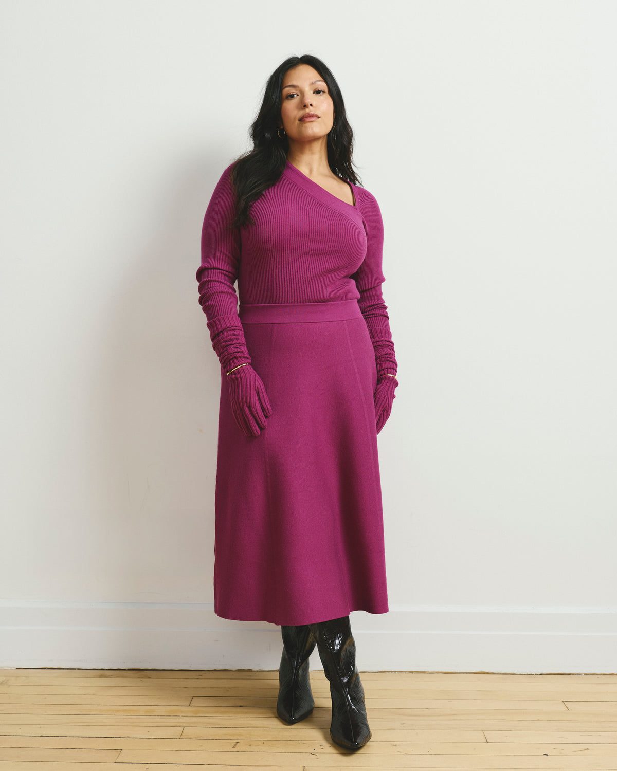 Leonora Sweater Skirt - Rothko Purple
