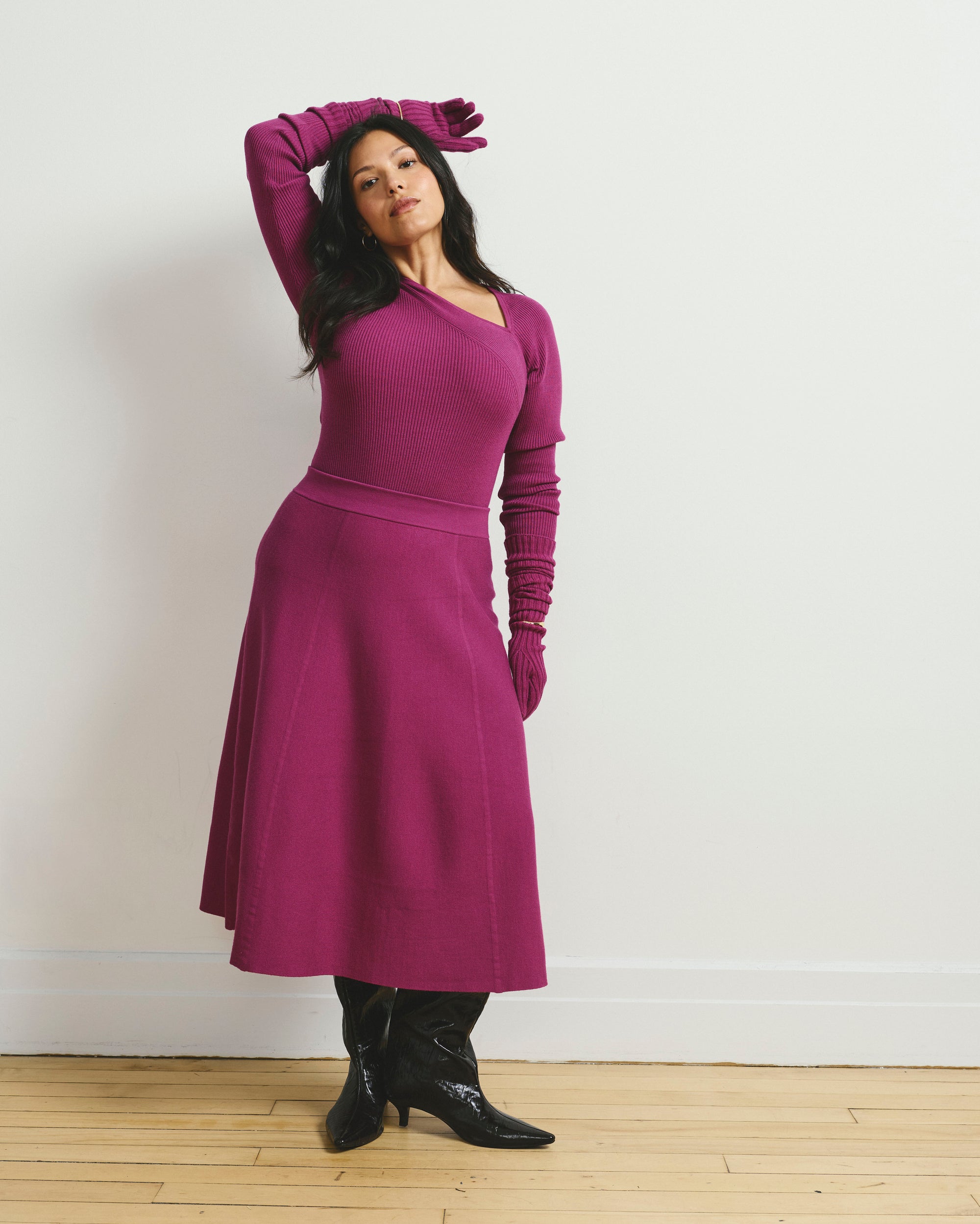 Leonora Sweater Skirt - Rothko Purple