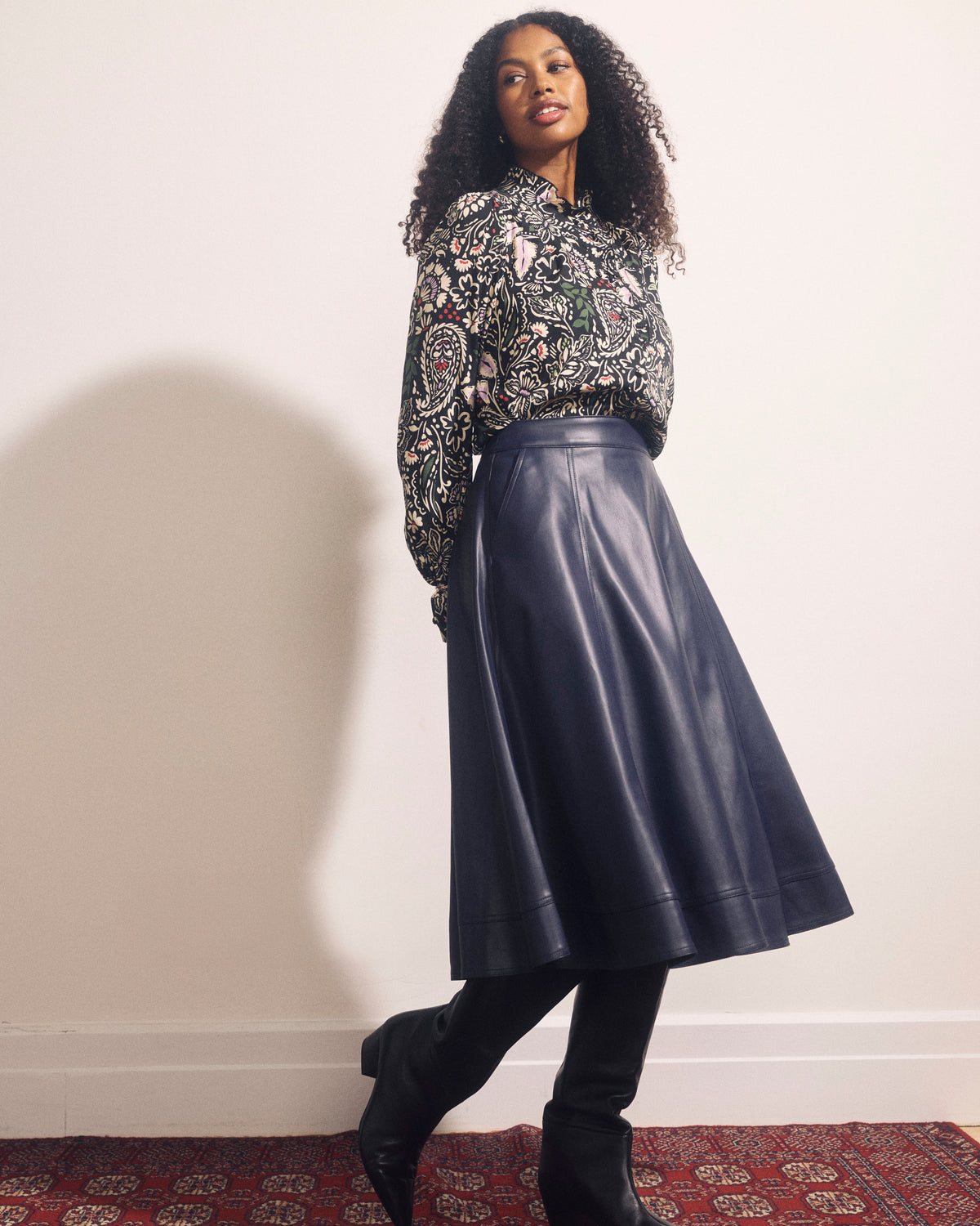 Charlotte Faux Leather Skirt - Supernova