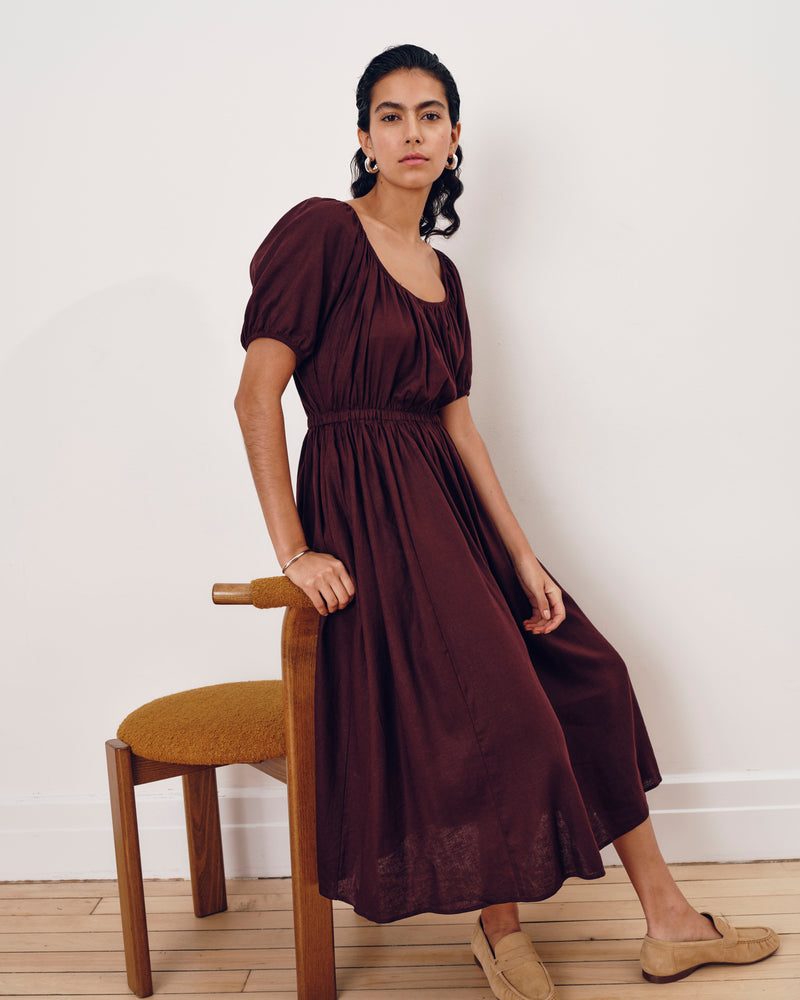 Andrea Linen Blend Dress - Brulee | Plus Size & Straight Size Women's Fashion | Universal Standard