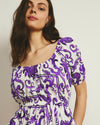 Andrea Peplum Linen Top - Purple Majolica Print | Plus Size & Straight Size Women's Fashion | Universal Standard