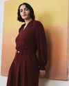 Moore Liquid Jersey Blouse - Deep Red | Plus Size & Straight Size Women's Fashion | Universal Standard