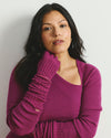 Savvy Fine Rib Asymmetric Sweater - Rothko Purple