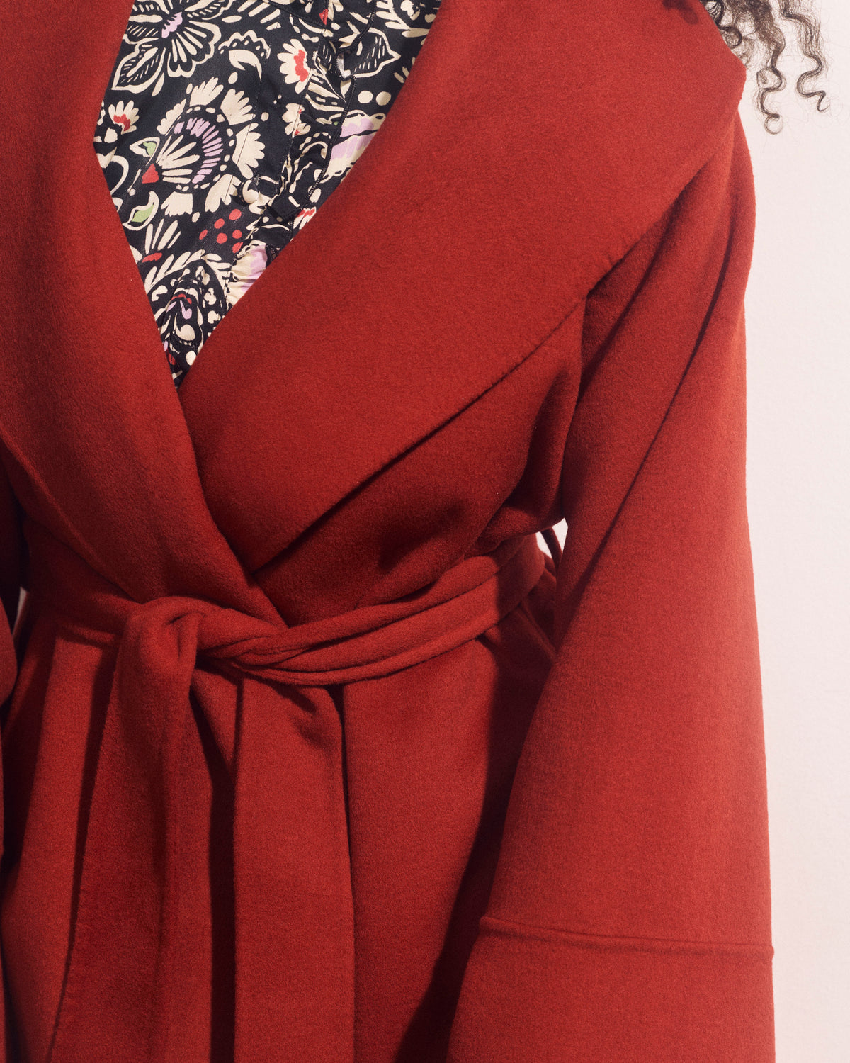 Asha Double Face Wool Blend Coat - Rustic Red | Plus Size & Straight Size Women's Fashion | Universal Standard