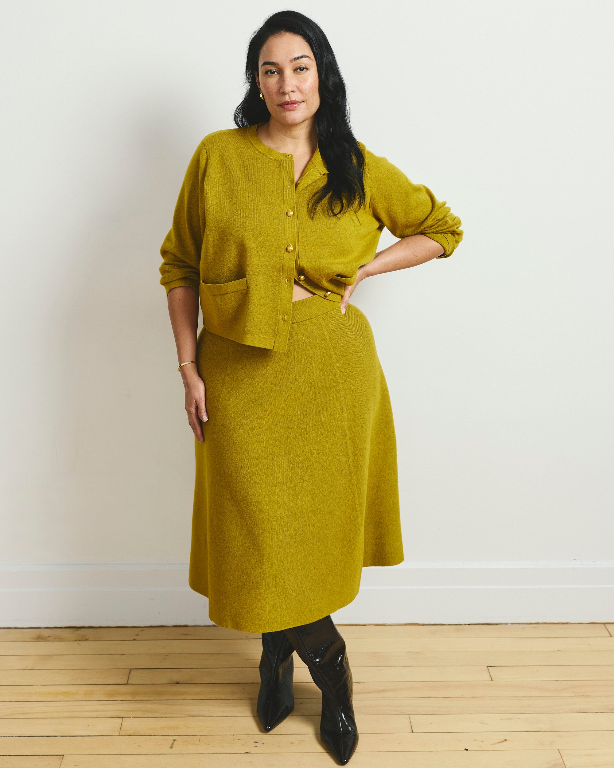 Leonora Sweater Skirt - Martini Olive