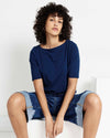 Bella Boatneck Tee - Pageant Blue | Plus Size & Straight Size Women's Fashion | Universal Standard