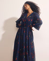 Karina V-Neck Chiffon Dress - After Dark Print