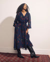 Karina V-Neck Chiffon Dress - After Dark Print