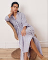 Paros Drawstring Linen Blend Shirtdress - Lilac Stripe Print | Plus Size & Straight Size Women's Fashion | Universal Standard