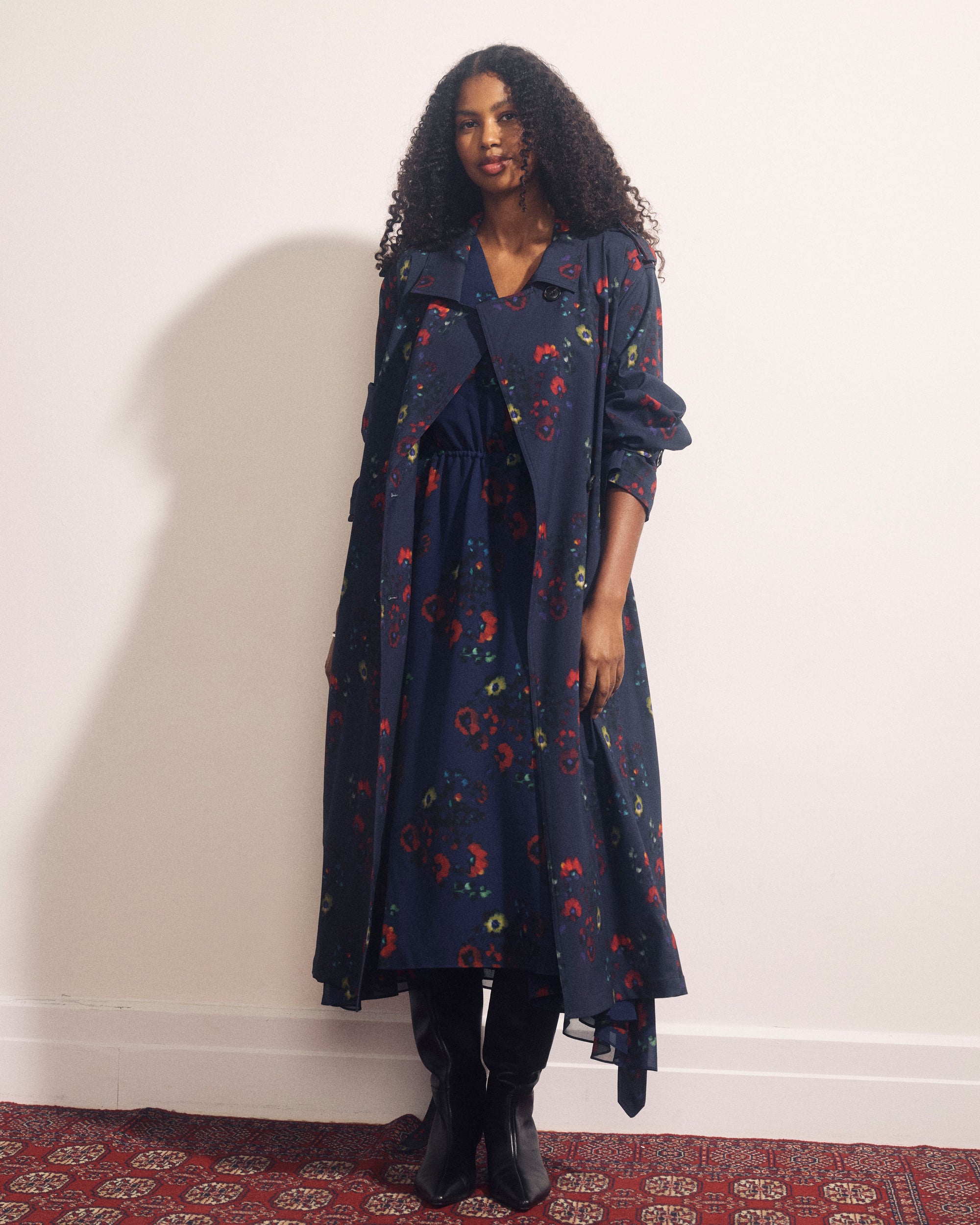Henning x US Park Soft Trench - After Dark Print