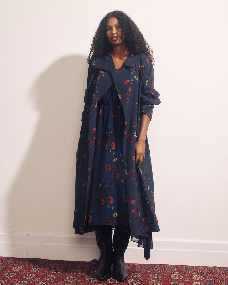 Henning x US Park Soft Trench - After Dark Print