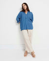 Button Back Tencel Chambray Shirt - Cove Blue | Plus Size & Straight Size Women's Fashion | Universal Standard