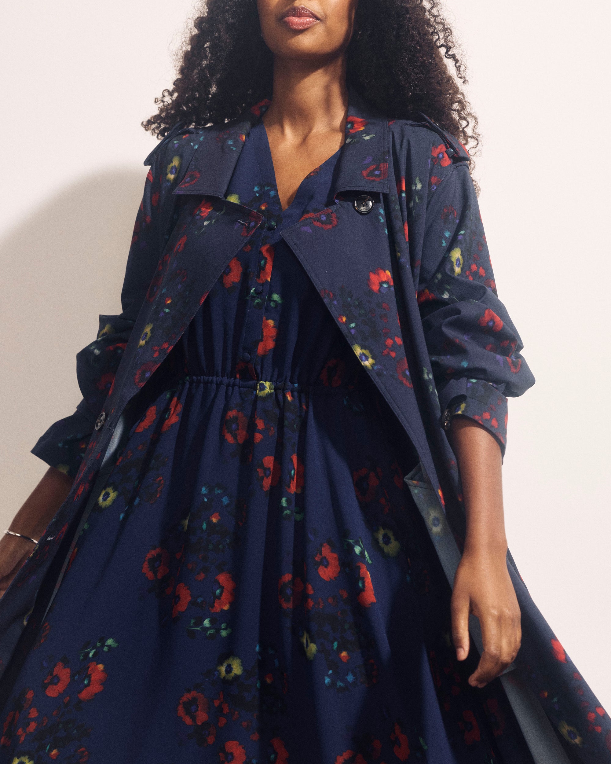Karina V-Neck Chiffon Dress - After Dark Print