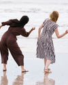 Victoria Linen Blend Dress - Peppercorn Stripe | Plus Size & Straight Size Women's Fashion | Universal Standard