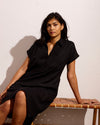 Sunshine Linen Polo Dress - Black | Plus Size & Straight Size Women's Fashion | Universal Standard