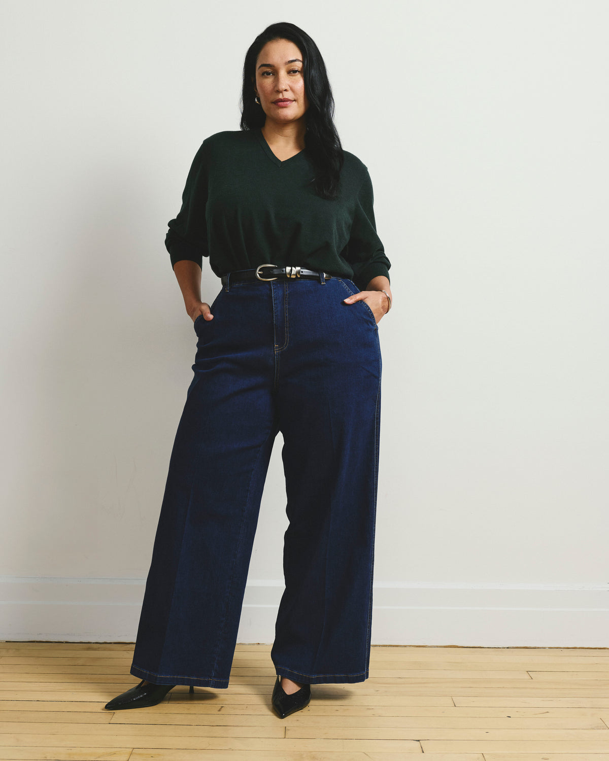 Ramona High Rise Straight Leg Jeans - Wild Indigo