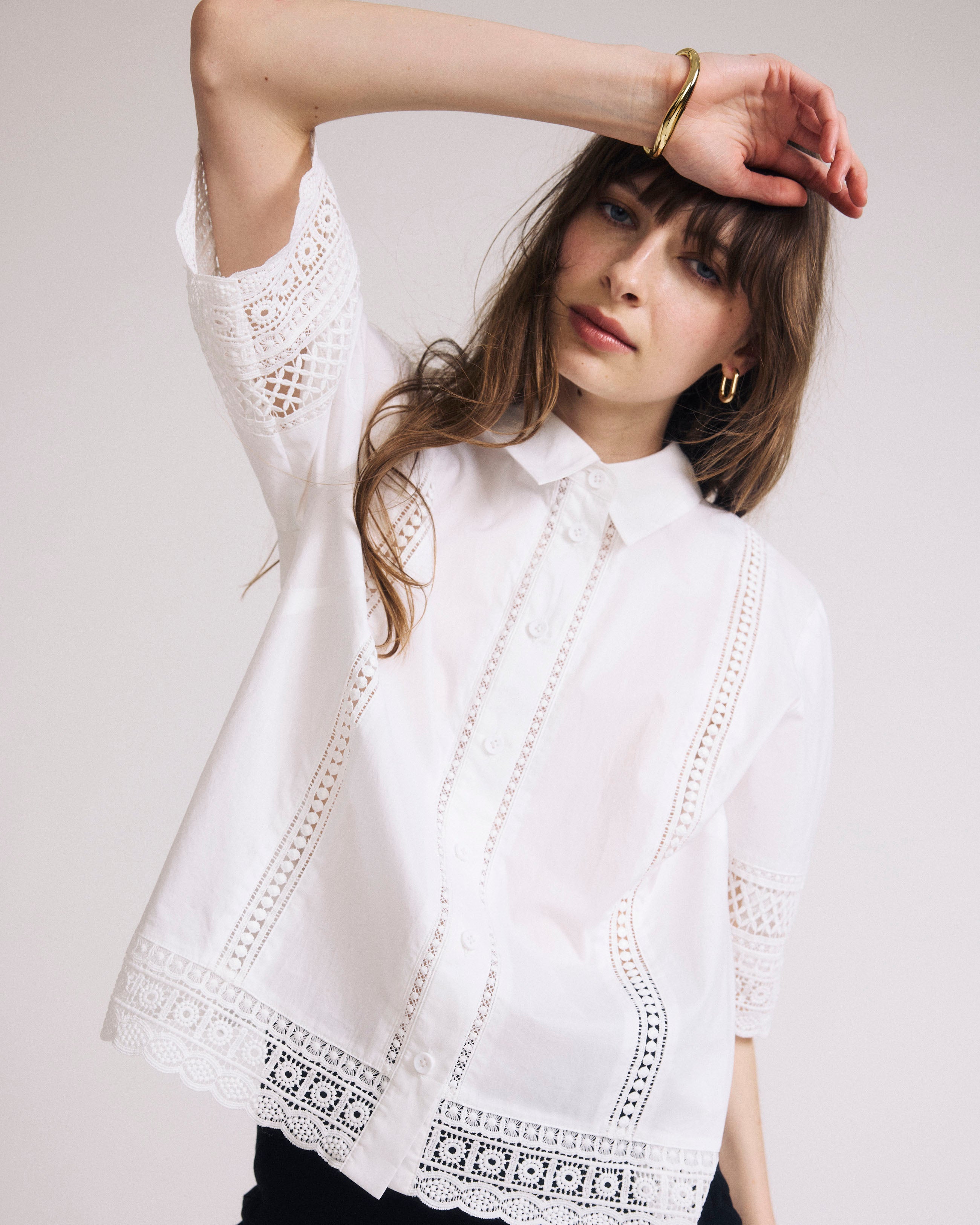 Dora Cotton Poplin Blouse - White – Universal Standard