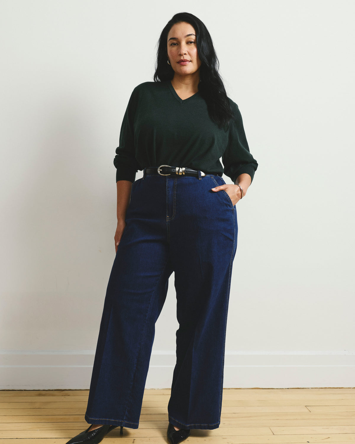Ramona High Rise Straight Leg Jeans - Wild Indigo