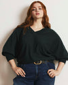 Savvy Fine Knit Sweater Blouse - Green Gemstone | Plus Size & Straight Size Women's Fashion | Universal Standard