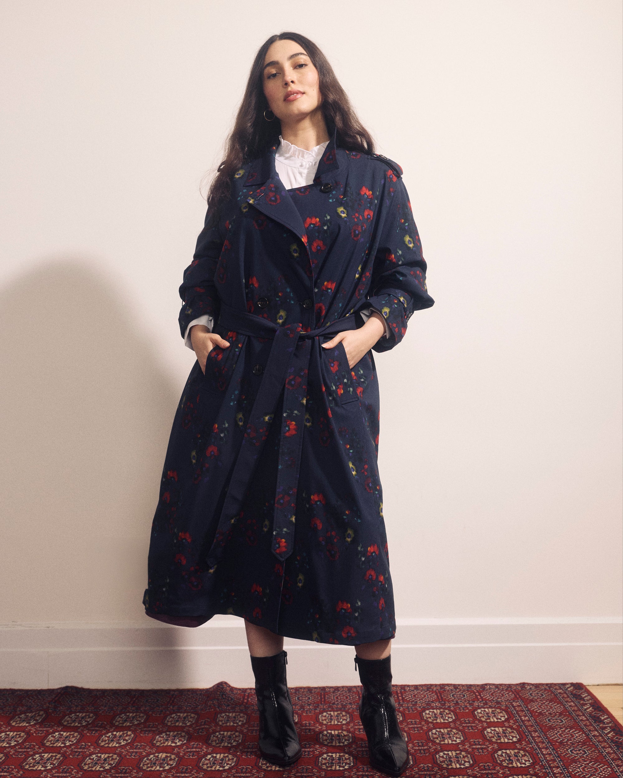 Henning x US Park Soft Trench - After Dark Print