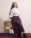 Charlotte Faux Leather Skirt - Gamay