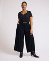 Cropped Wide Leg Ponte Pants - Black | Plus Size & Straight Size Women's Fashion | Universal Standard
