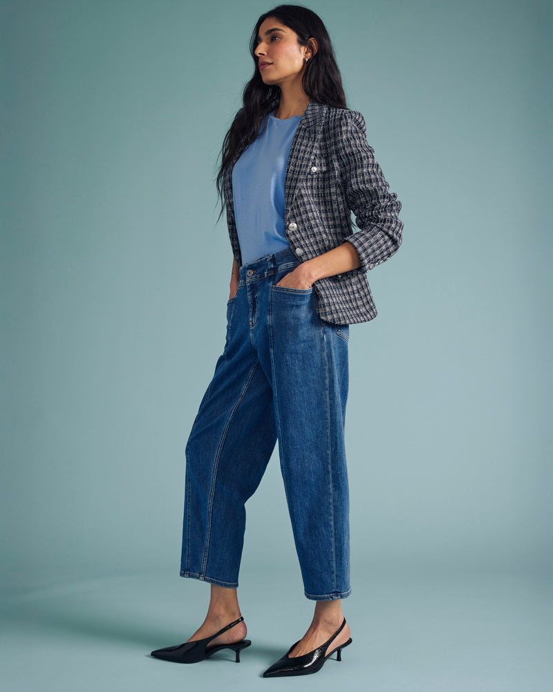 Keira Barrel Leg Jeans - Shallow Bay Blue