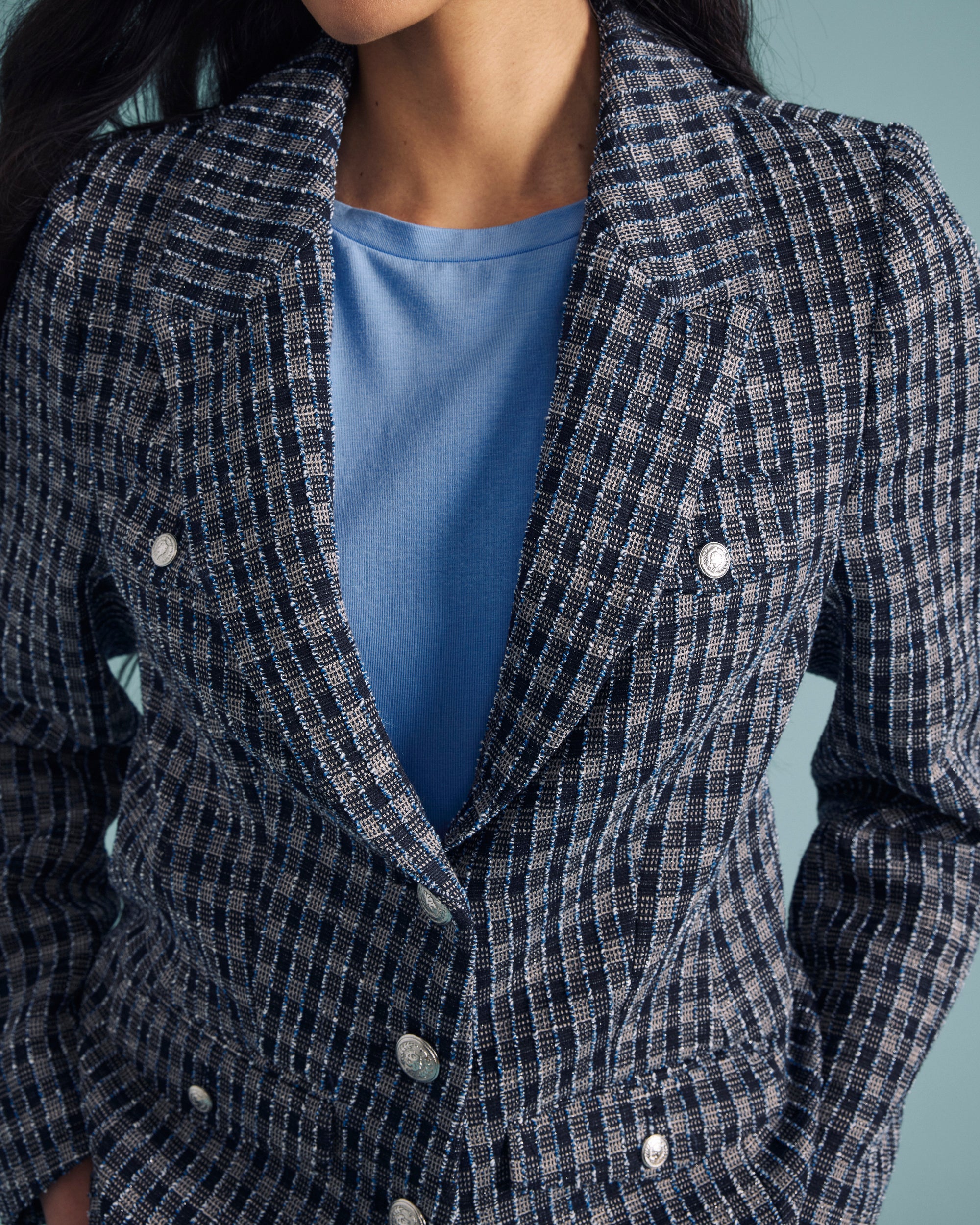 4 Pocket Ponte Blazer - French Tweed