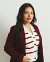 Better-Than-Wool Cardigan - Cream/Red Stripe