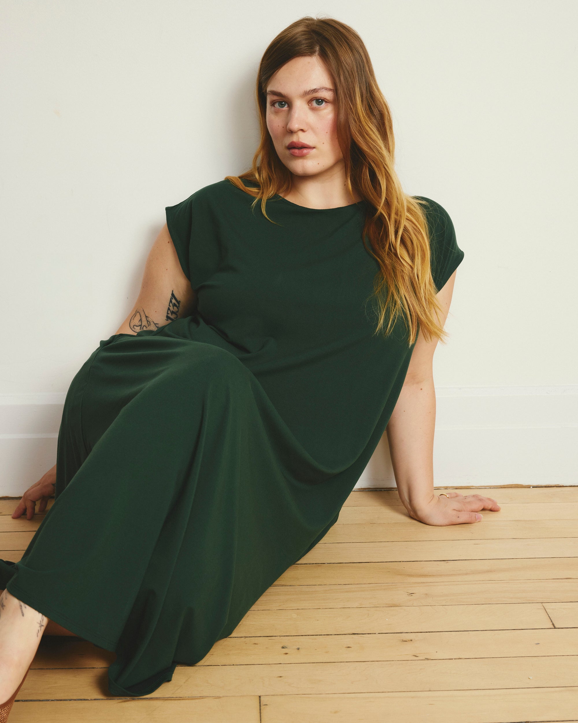 Capri Divine Jersey Flared Dress - Conifer | Plus Size & Straight Size Women's Fashion | Universal Standard