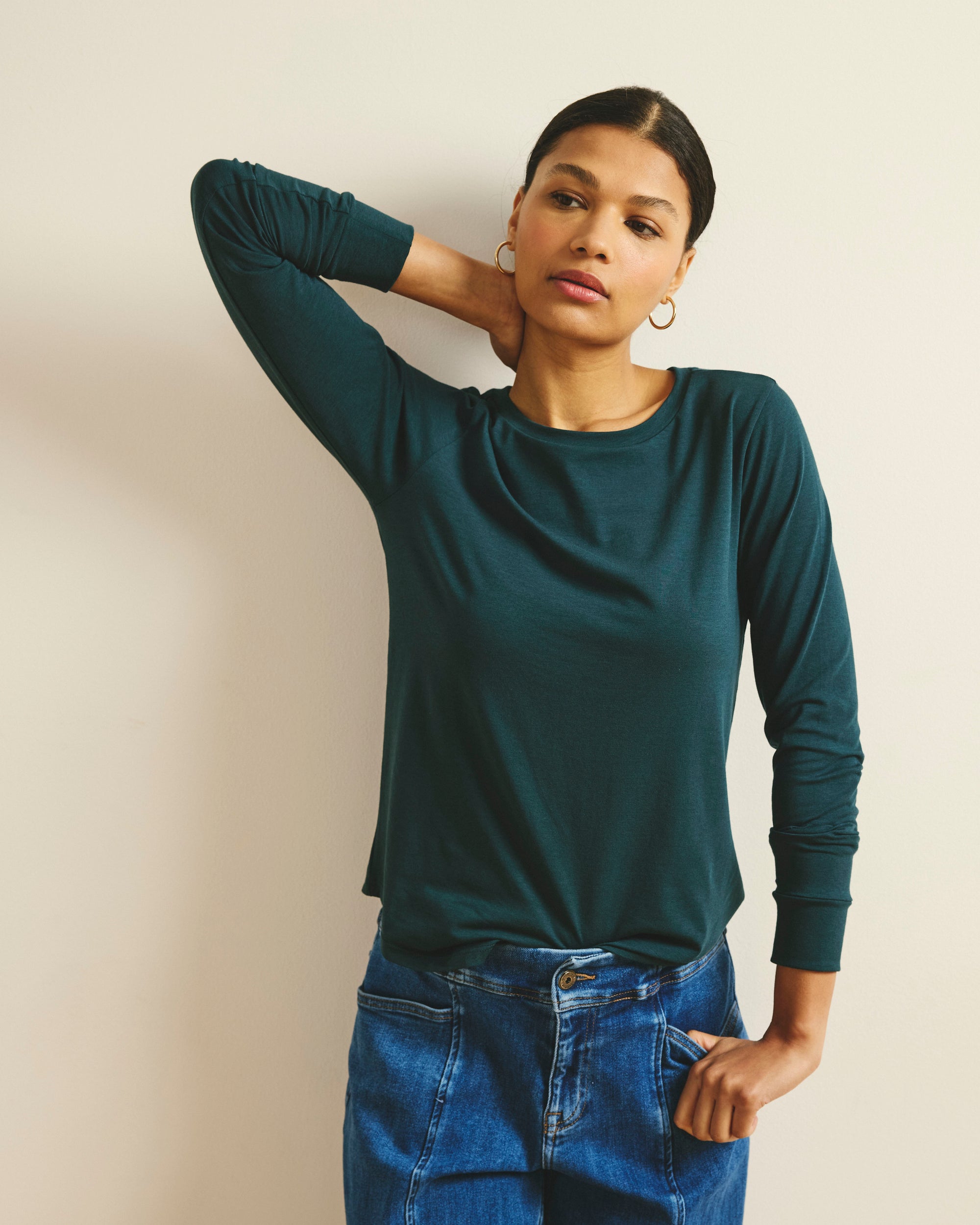 Long Sleeve Tee Rex - Deep Sea | Plus Size & Straight Size Women's Fashion | Universal Standard