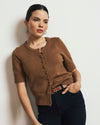 Soft Spun Short Sleeve Cardigan - Classic Camel | Plus Size & Straight Size Women's Fashion | Universal Standard
