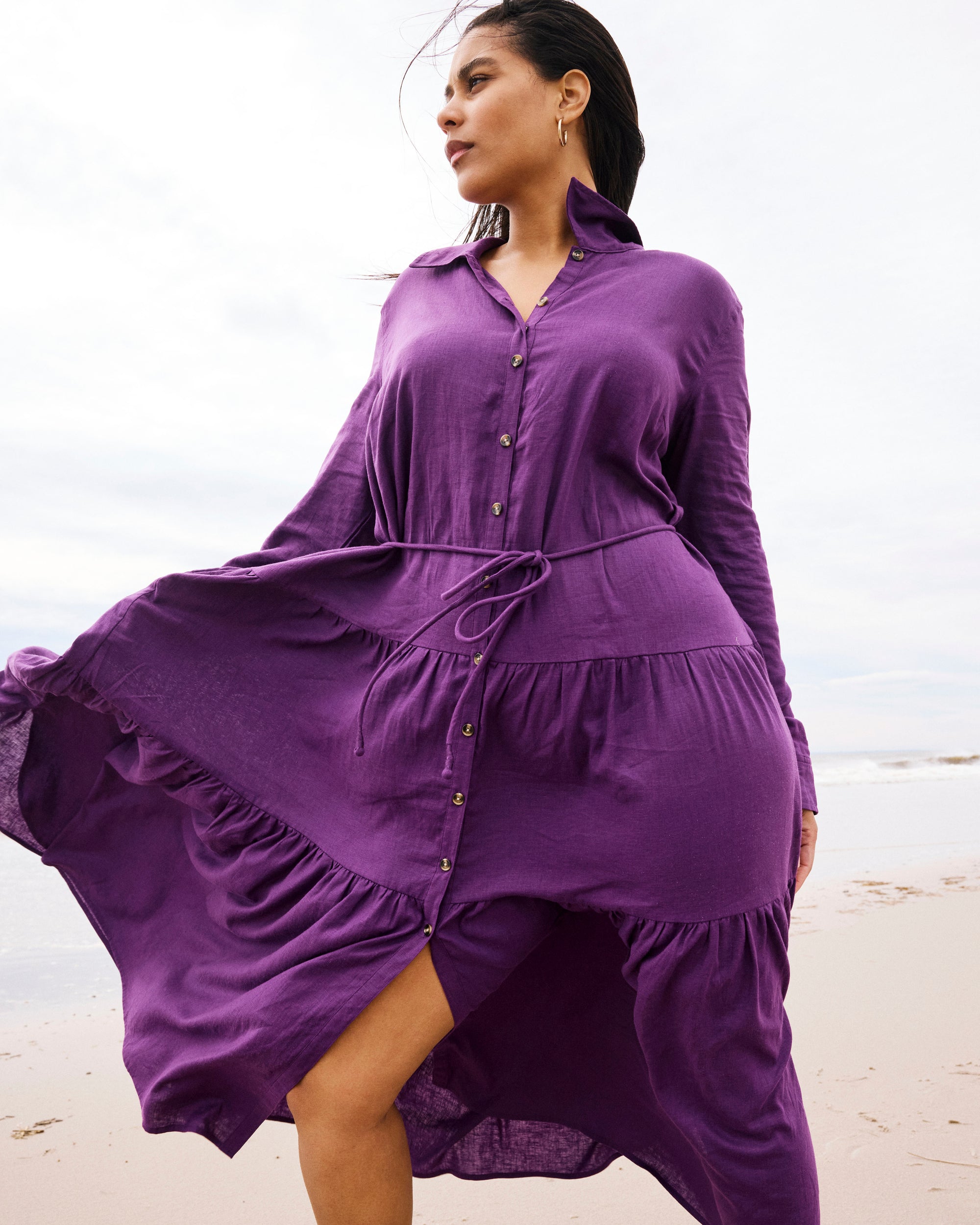 open lace back dress Hanging On Every Word Lavender Purple Shirt Dress – Shop the Mint