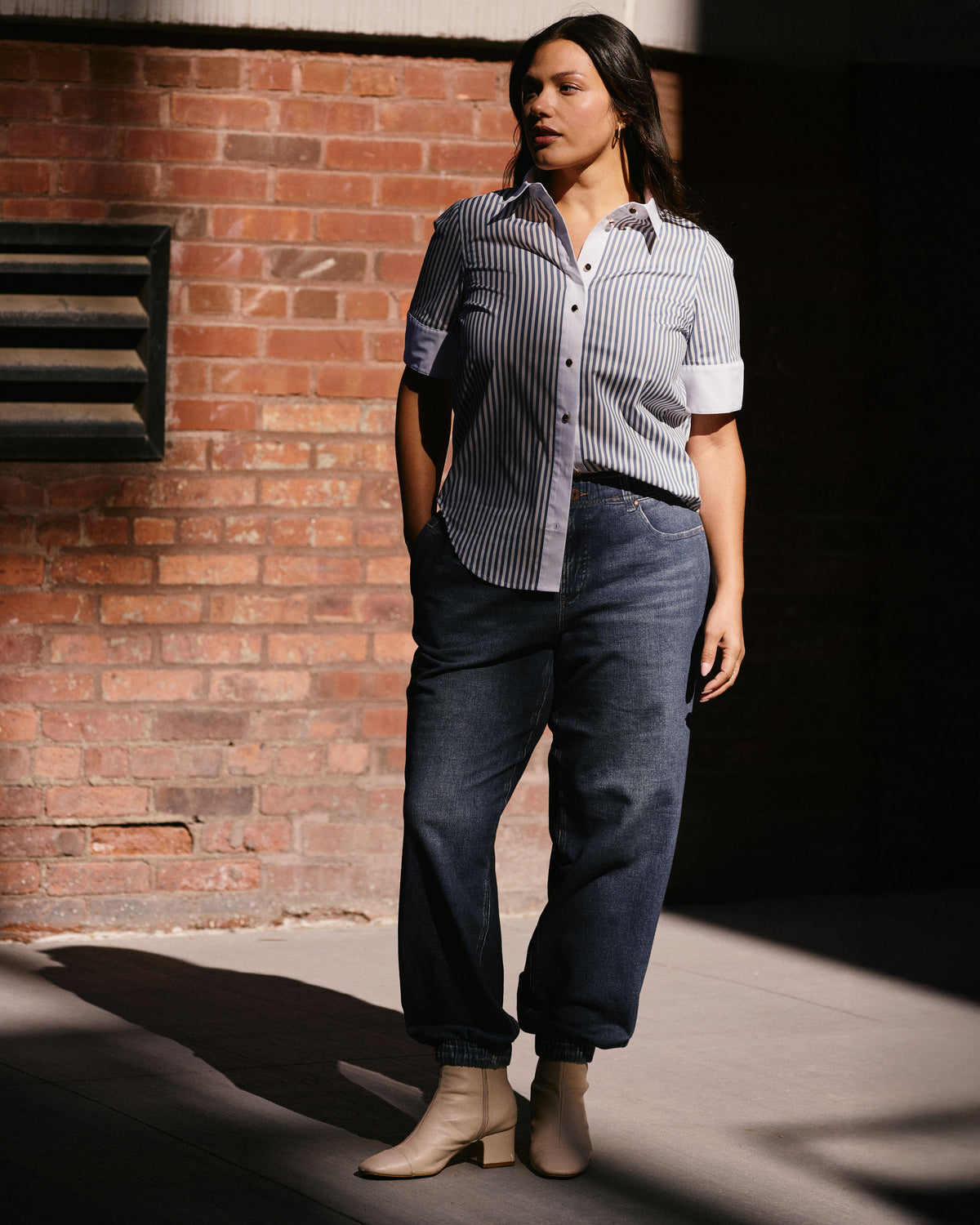 Sweatpant Jogger Jeans - Saddle Blue | Plus Size & Straight Size Women's Fashion | Universal Standard