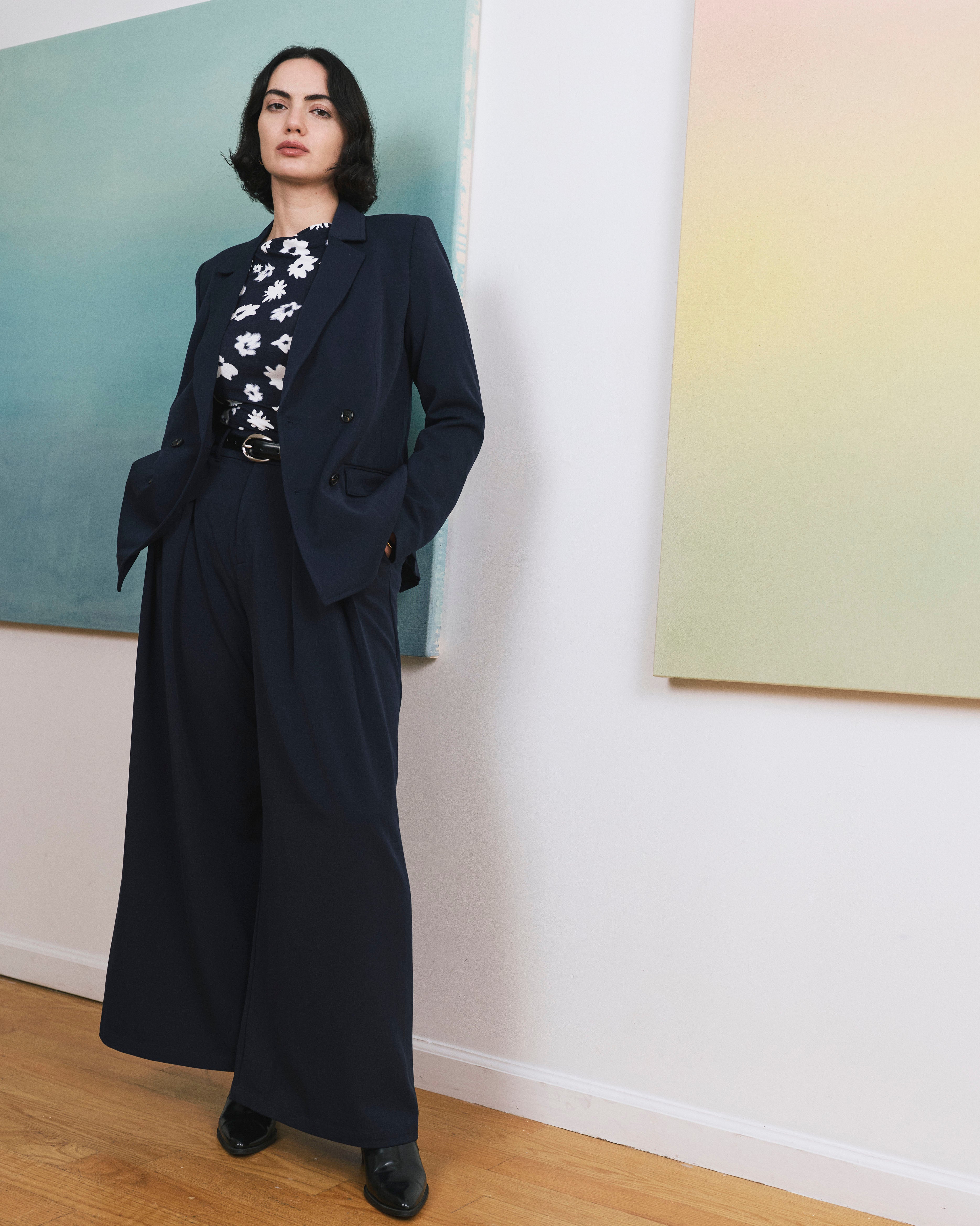 All Day Palais Wide Leg Pants - Navy