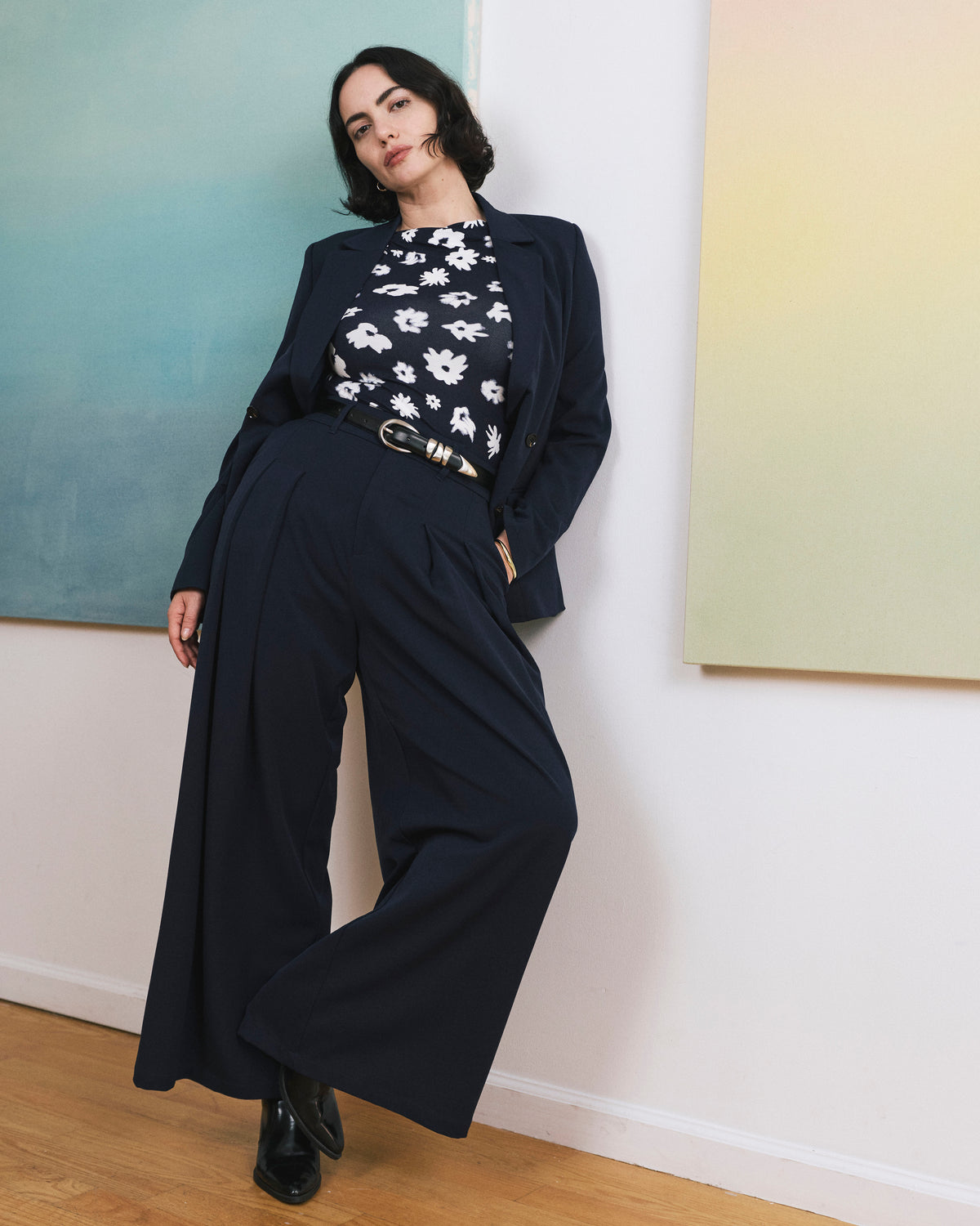 All Day Palais Wide Leg Pants - Navy | Plus Size & Straight Size Women's Fashion | Universal Standard
